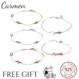 925 Sterling Silver Snake Chain Charm for Women DIY Jewelry