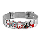 Christmas Titanium Steel Charms Bracelet for Men And Women