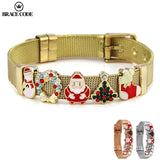 Christmas Titanium Steel Charms Bracelet for Men And Women
