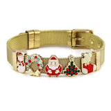 Christmas Titanium Steel Charms Bracelet for Men And Women