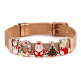 Christmas Titanium Steel Charms Bracelet for Men And Women