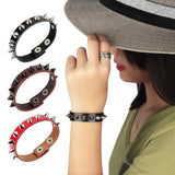 Rivet Leather Bracelet Punk Style