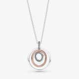 S925 Silver Pandora DIY Loop Necklace for Women's Anniversary