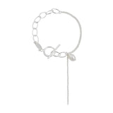 Baroque Pearl 925 Silver Line Bracelet Women's High-End Jewelry