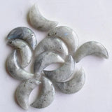 Labradorite Moon Shape Stone Pendants 12pcs/lot