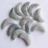 Labradorite Moon Shape Stone Pendants 12pcs/lot