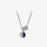 925 Silver Pan Necklace For Women Princess Crystal Couple DIY Wedding Jewelry