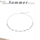 925 Silver Pan Necklace Crystal Couple DIY Wedding Jewelry