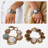 Heart Shaped Crystal Bracelet Vintage Bangle Bohemian Jewelry for Women