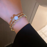 Exaggerated Diamond Open Bracelet European American Flash
