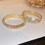 Exaggerated Diamond Open Bracelet European American Flash