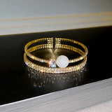 Exaggerated Diamond Open Bracelet European American Flash