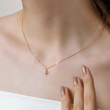 Japanese Star 925 Sterling Silver Clavicle Necklace for Women