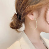 Crystal Rhine Women's Big Round Earrings Gift