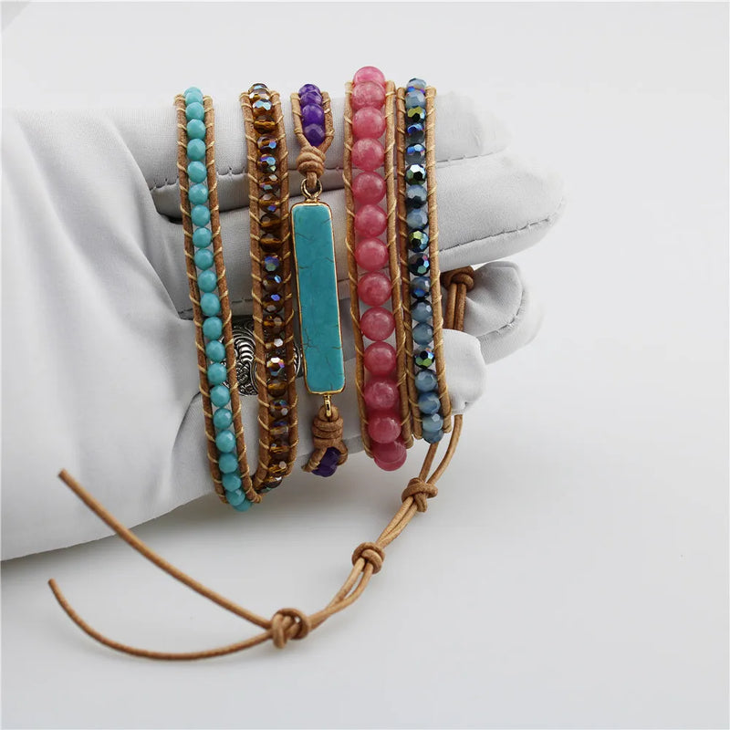 Punk Style Wrap Bracelet for Men and Women