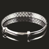 High-Quality S925 Silver Bracelet with Stone Inlay, Suitable for Couples