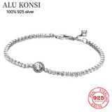 925 Sterling Silver Snake Chain Bangle Charms DIY Jewelry