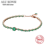 925 Silver Snake Chain Toggle Bracelet for Women