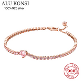 925 Silver Snake Chain Toggle Bracelet for Women