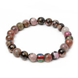 Tiger's Eye Volcanic Stone Pine Mood Bead Bracelet