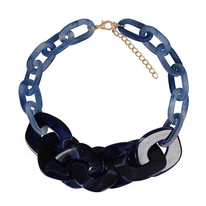 Chunky Chain Necklace Punk Hip-Hop Resin Jewelry