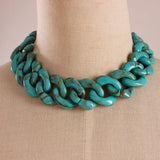 Chunky Chain Necklace Punk Hip-Hop Resin Jewelry