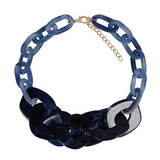 Chunky Chain Necklace Punk Hip-Hop Resin Jewelry