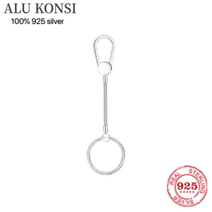 S925 Silver Pan Keychain Amulet Key Carry Earring for Women