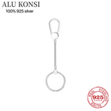 S925 Silver Pan Keychain Amulet Key Carry Earring for Women