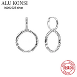 S925 Silver Pan Keychain Amulet Key Carry Earring for Women