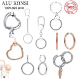 S925 Silver Pan Keychain Amulet Key Carry Earring for Women