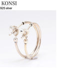 S925 Silver Pan Keychain Amulet for Women