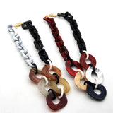 Frosted Plastic Bohemian Resin Long Necklace