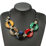 Frosted Plastic Bohemian Resin Long Necklace