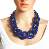 Frosted Plastic Bohemian Resin Long Necklace