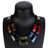Frosted Plastic Bohemian Resin Long Necklace