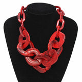 Frosted Plastic Bohemian Resin Long Necklace