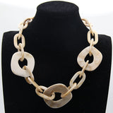 Frosted Plastic Bohemian Resin Long Necklace