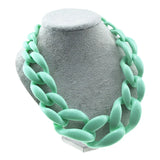 Frosted Plastic Bohemian Resin Long Necklace