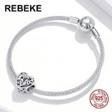 Sterling Silver 925 Heart Beads for Bracelet Making