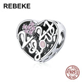Sterling Silver 925 Heart Beads for Bracelet Making