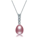 Romantic 925 Sterling Silver Pearl Pendant Necklace for Women
