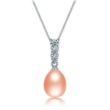 Romantic 925 Sterling Silver Pearl Pendant Necklace for Women