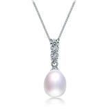 Romantic 925 Sterling Silver Pearl Pendant Necklace for Women