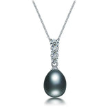 Romantic 925 Sterling Silver Pearl Pendant Necklace for Women