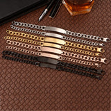 Personalized Steel Couple Bracelets, Custom Engraved Name Bracelet