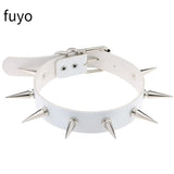 2021 Gothic Leather Choker Female Collar Women Punk Chain Cross Necklace
