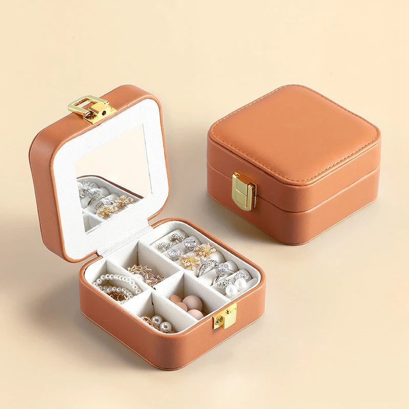 High-grade PU Leather Jewelry Organizer Display Travel Jewelry Case