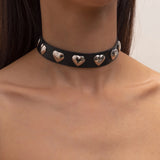 Punk Spike Leather Choker Collar Necklace Gothic Jewelry
