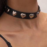Punk Spike Leather Choker Collar Necklace Gothic Jewelry